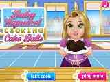 Play Baby Rapunzel cooking Cake Balls